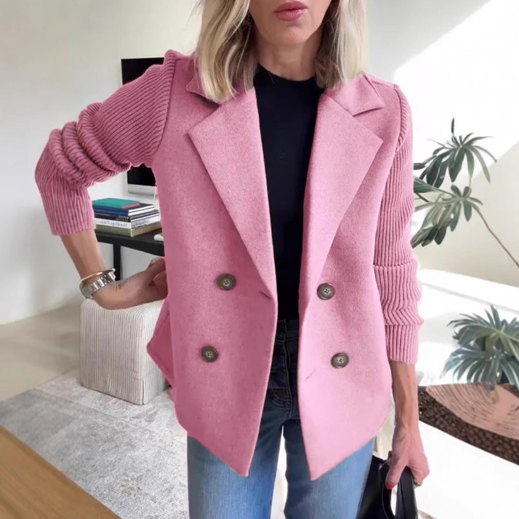 Camilla | Cappotto Patchwork con Bottoni e Maniche Casual
