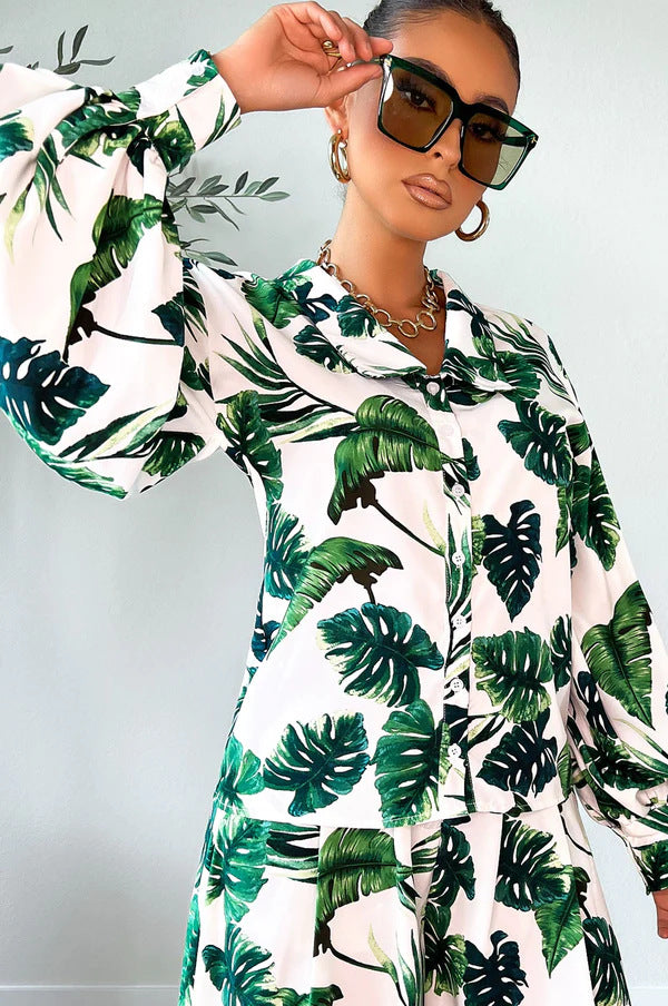 Palma | Jumpsuit Tropicale a Gamba Larga