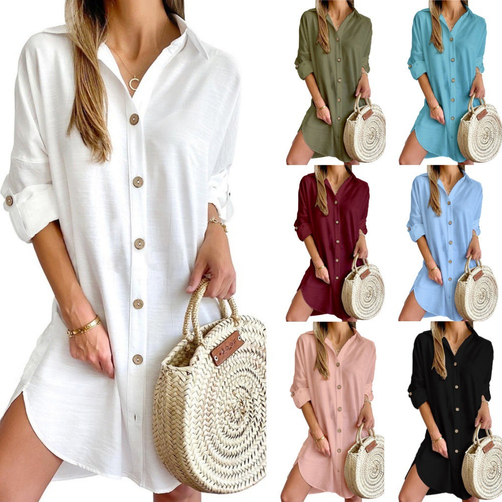 Lucrezia | Camicia Abito a Maniche Lunghe