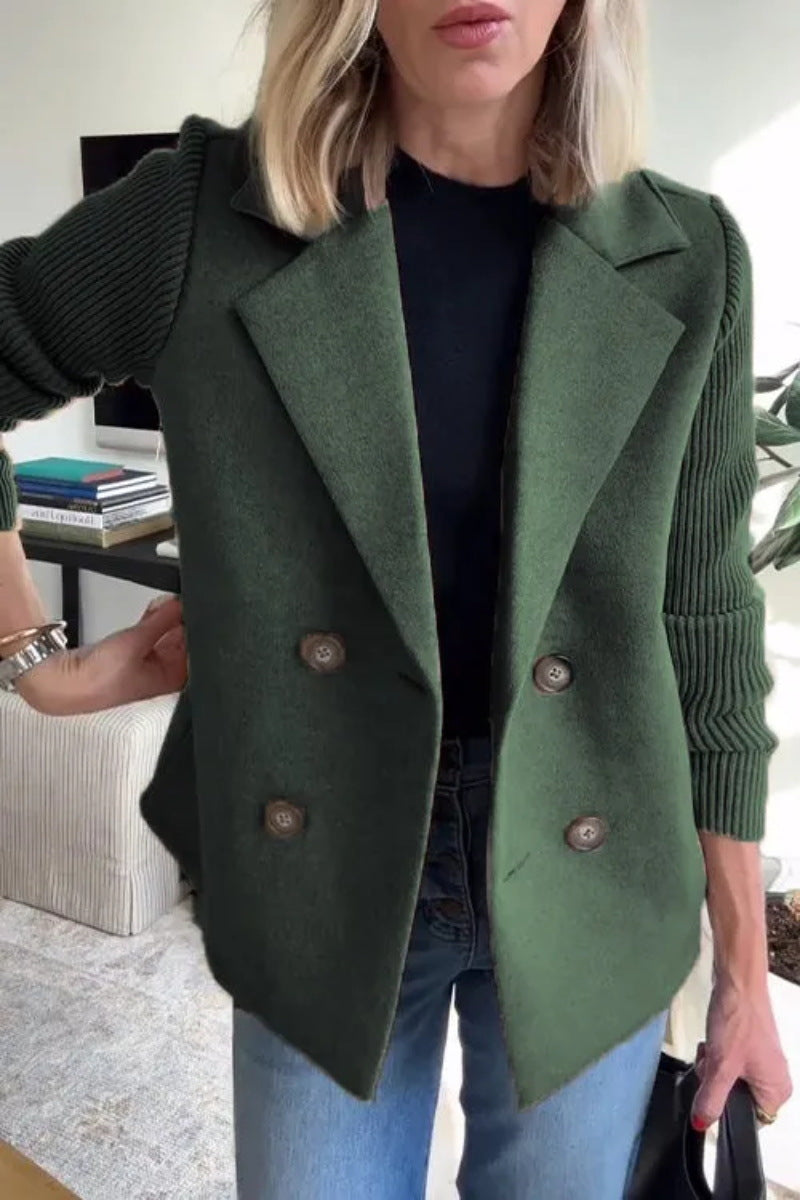 Camilla | Cappotto Patchwork con Bottoni e Maniche Casual