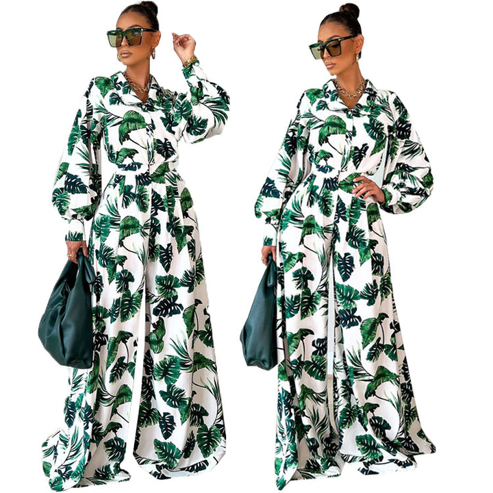 Palma | Jumpsuit Tropicale a Gamba Larga