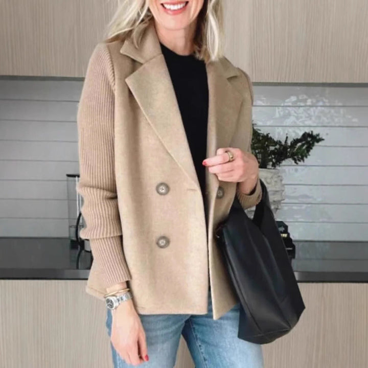 Camilla | Cappotto Patchwork con Bottoni e Maniche Casual