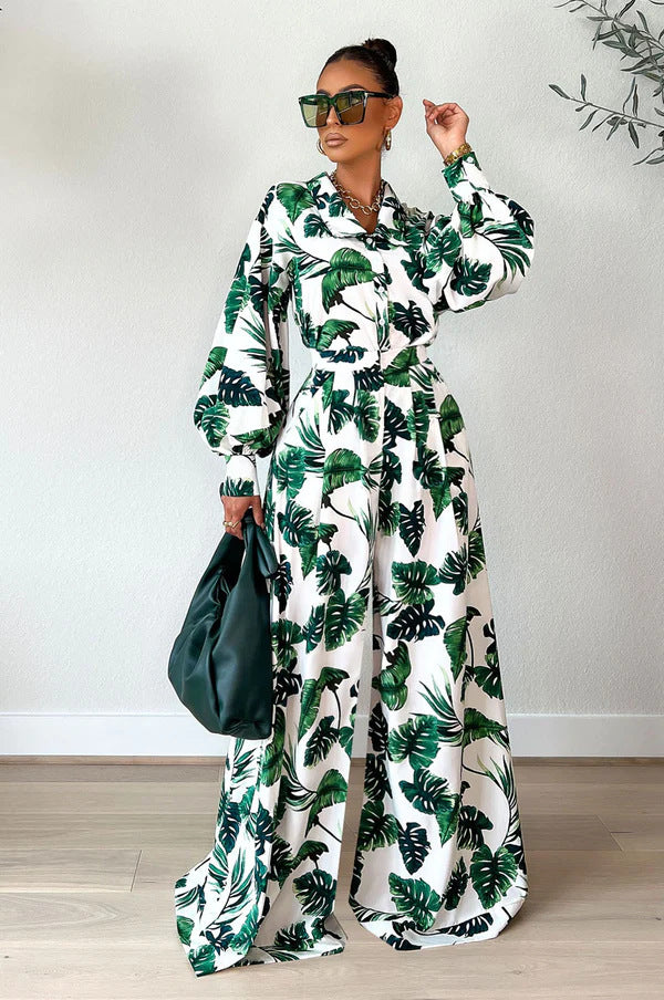 Palma | Jumpsuit Tropicale a Gamba Larga