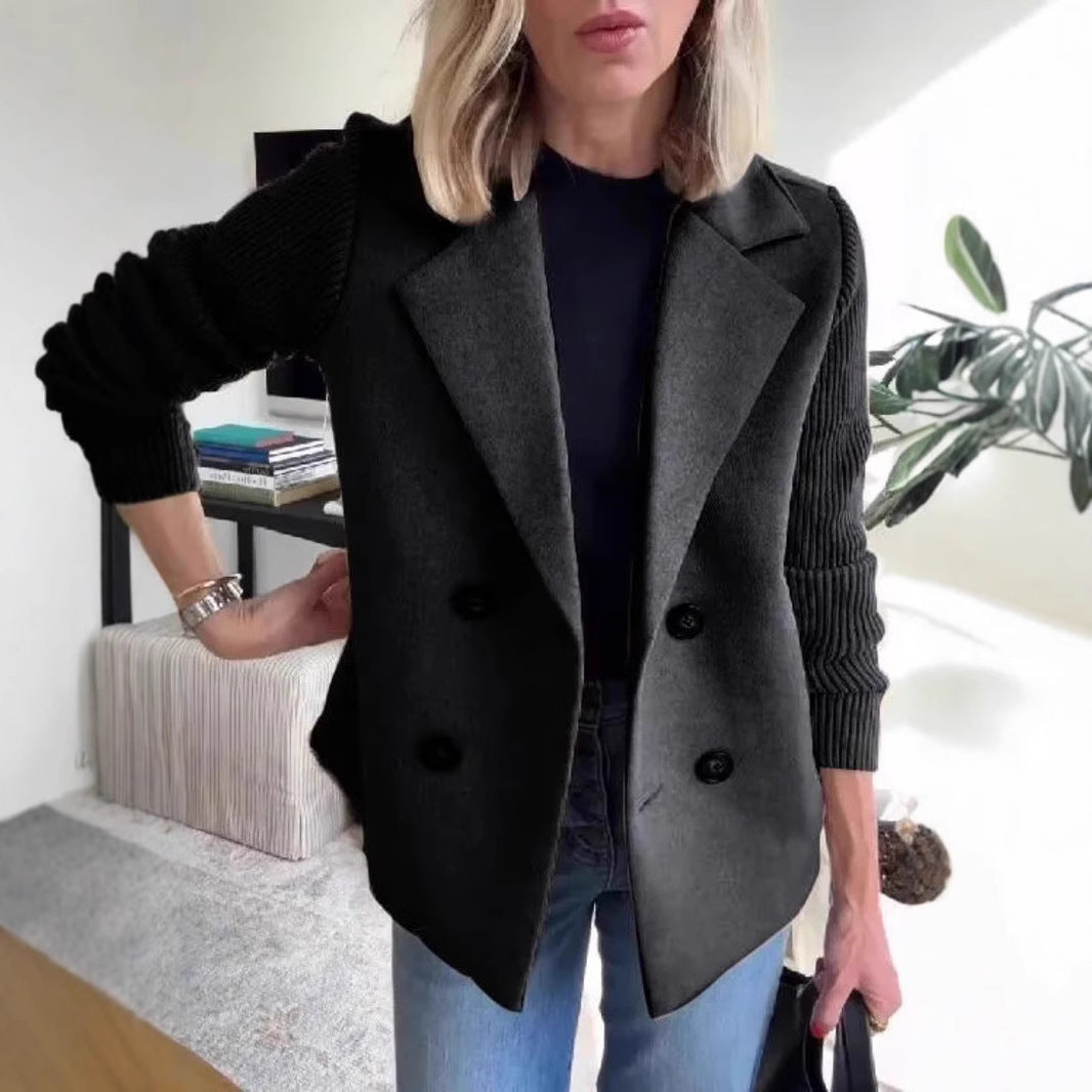 Camilla | Cappotto Patchwork con Bottoni e Maniche Casual