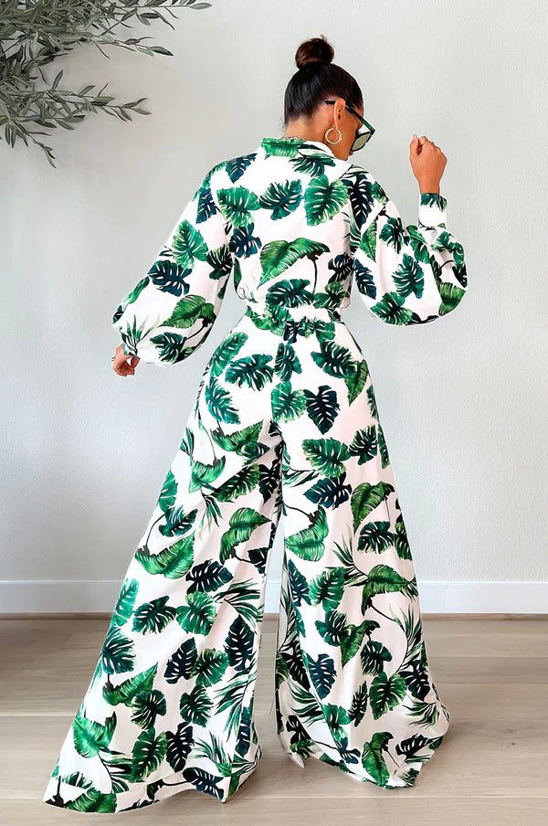 Palma | Jumpsuit Tropicale a Gamba Larga