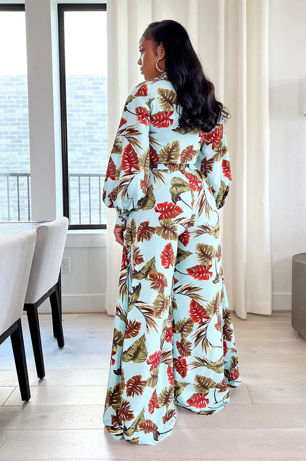 Palma | Jumpsuit Tropicale a Gamba Larga