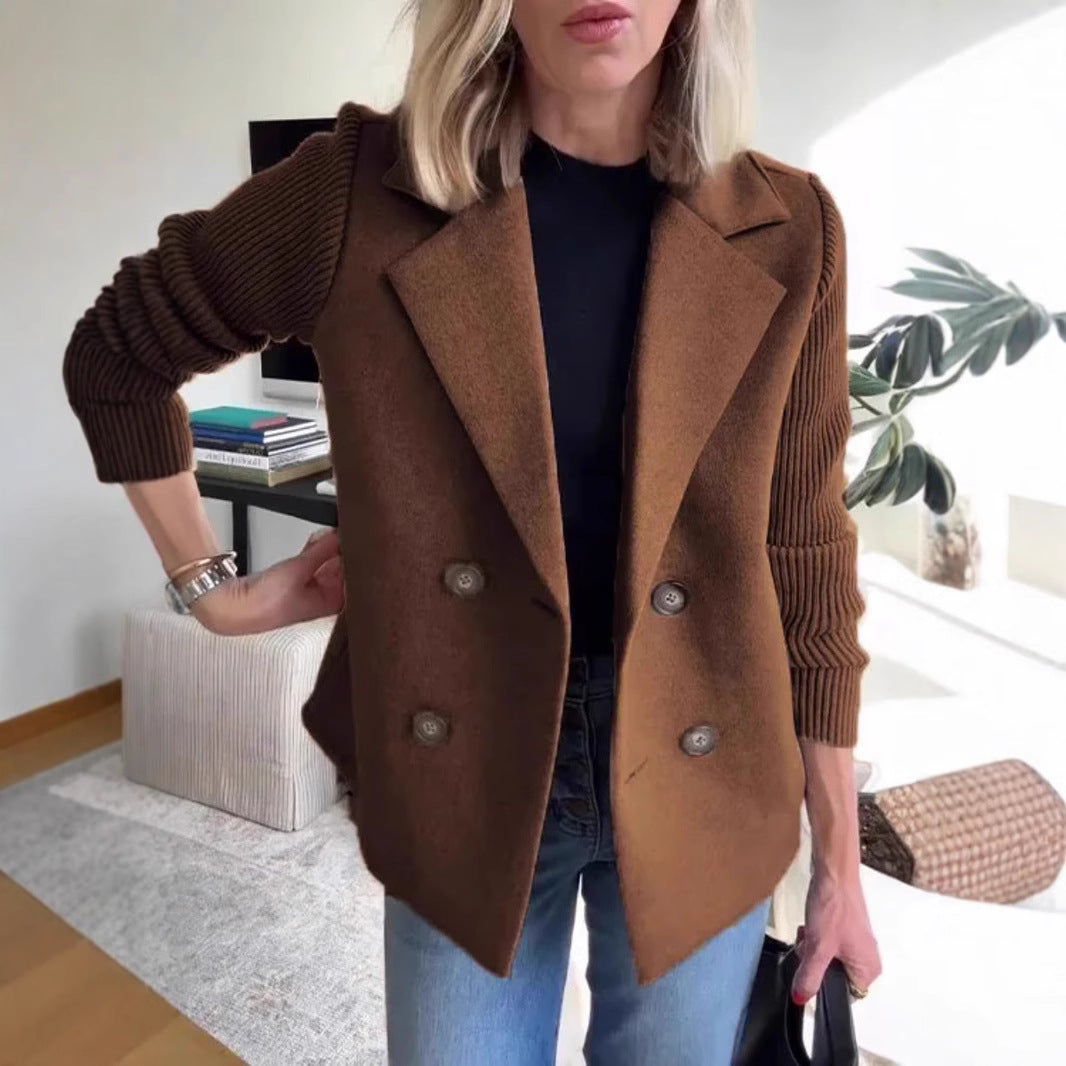 Camilla | Cappotto Patchwork con Bottoni e Maniche Casual