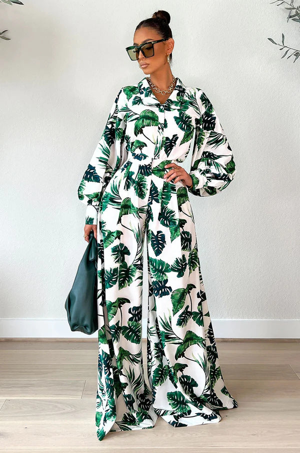 Palma | Jumpsuit Tropicale a Gamba Larga