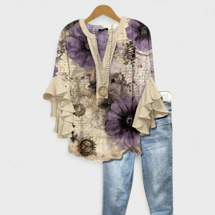 Fioralia | Blusa Elegante con Stampa Floreale