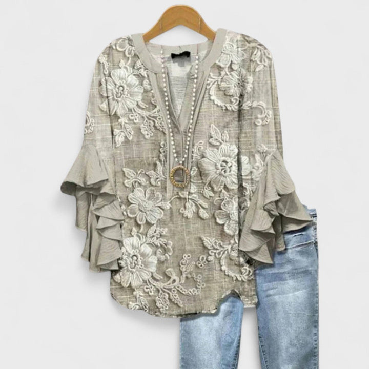 Fioralia | Blusa Elegante con Stampa Floreale
