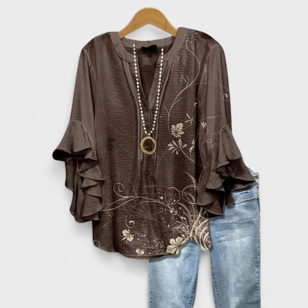 Fioralia | Blusa Elegante con Stampa Floreale