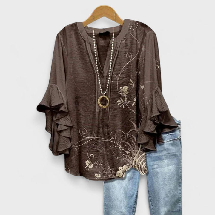 Fioralia | Blusa Elegante con Stampa Floreale
