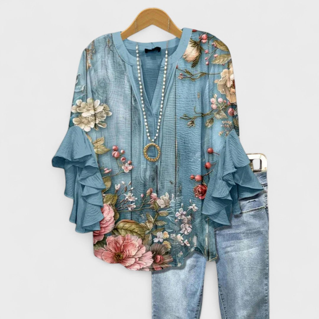 Fioralia | Blusa Elegante con Stampa Floreale