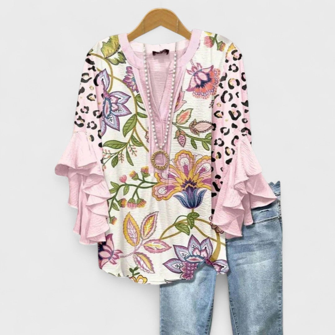 Fioralia | Blusa Elegante con Stampa Floreale