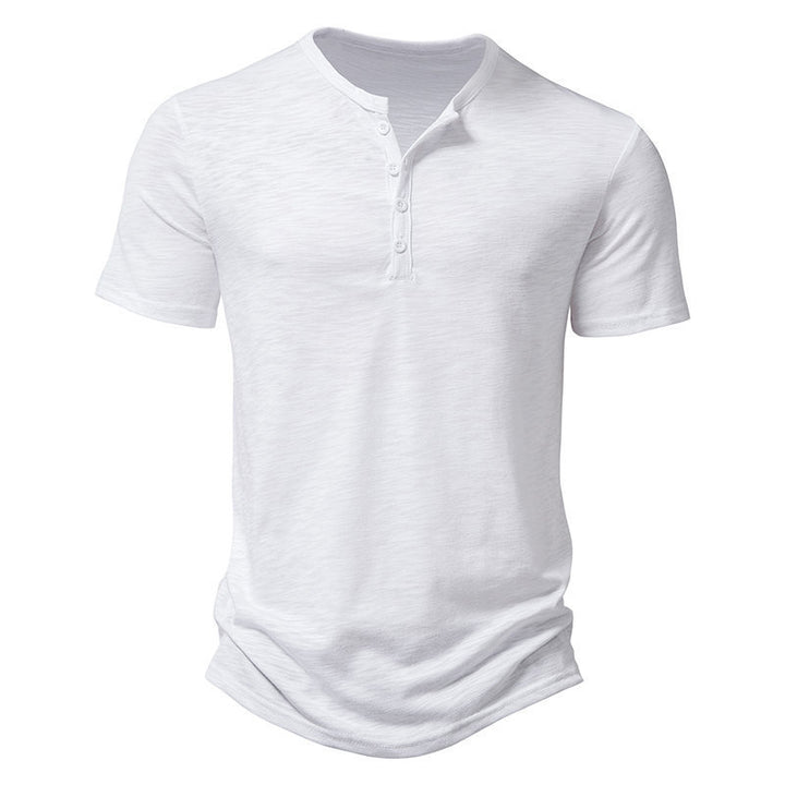 T-shirt da Uomo con Colletto Henley – Stile Casual e Versatilità Quotidiana