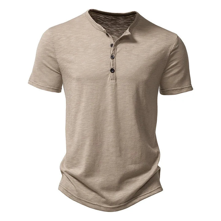 T-shirt da Uomo con Colletto Henley – Stile Casual e Versatilità Quotidiana