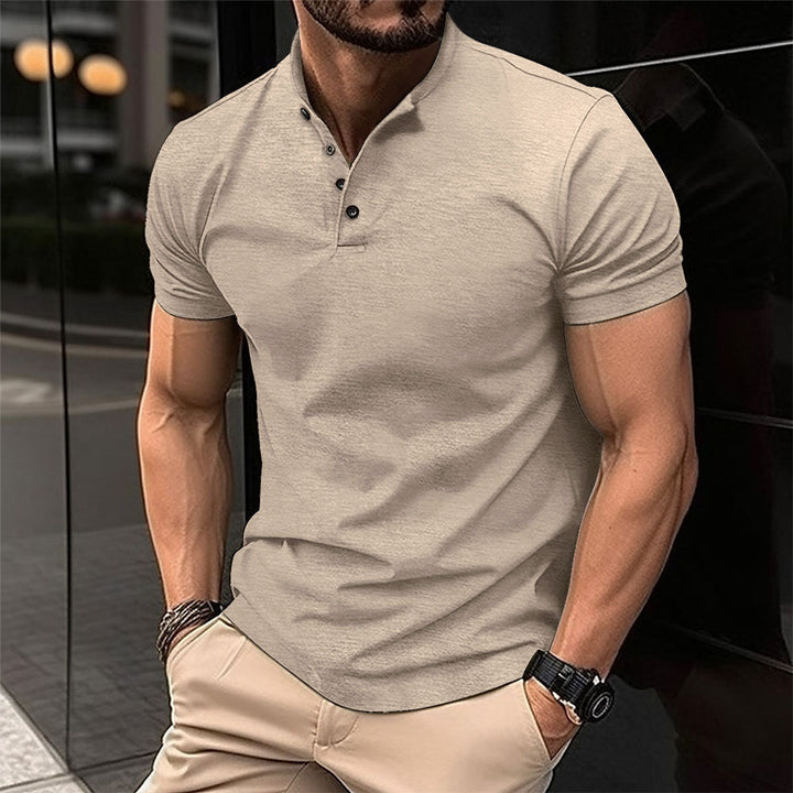Polo da Uomo con Colletto Henley – Stile Sportivo e Versatile
