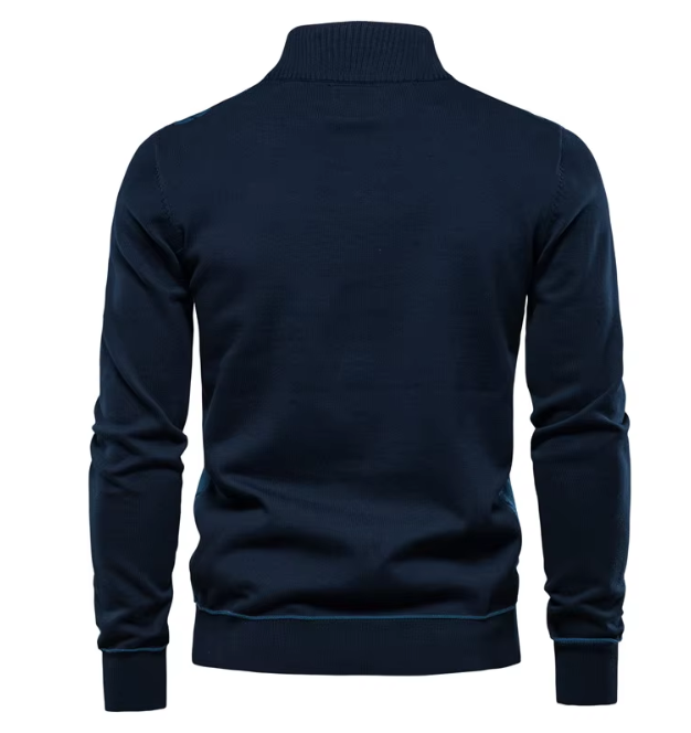 Nicola | Pullover Uomo con Mezza Zip dallo Stile Classico