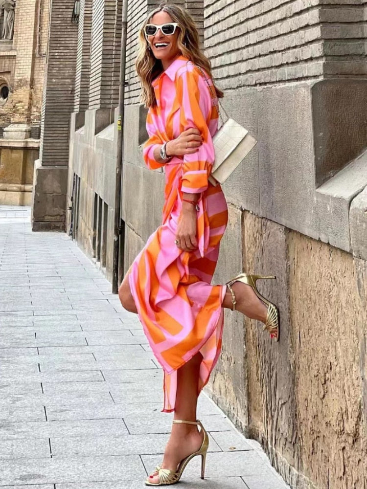 Abito Belle Sunshine – Eleganza Solare con Taglio Avvolgente