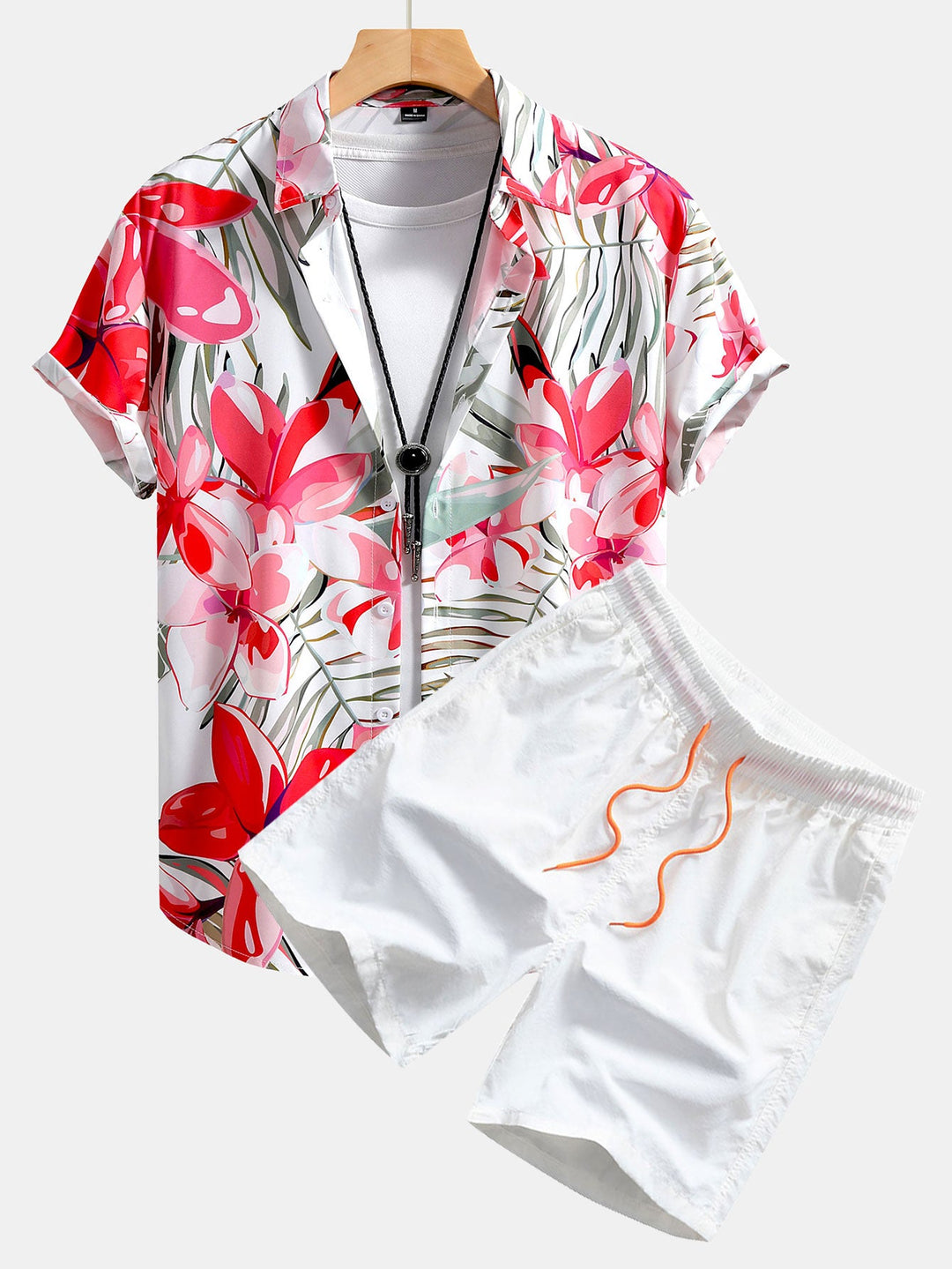 Completo Camicia e Pantaloncini Estivi a Fantasia Floreale