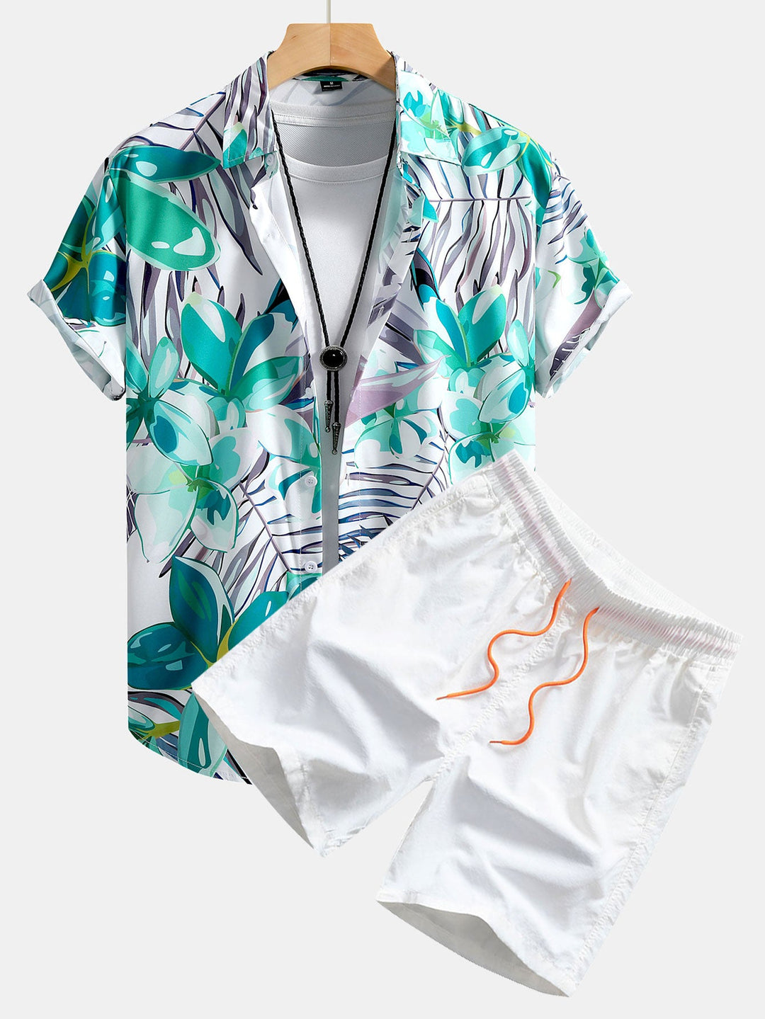 Completo Camicia e Pantaloncini Estivi a Fantasia Floreale