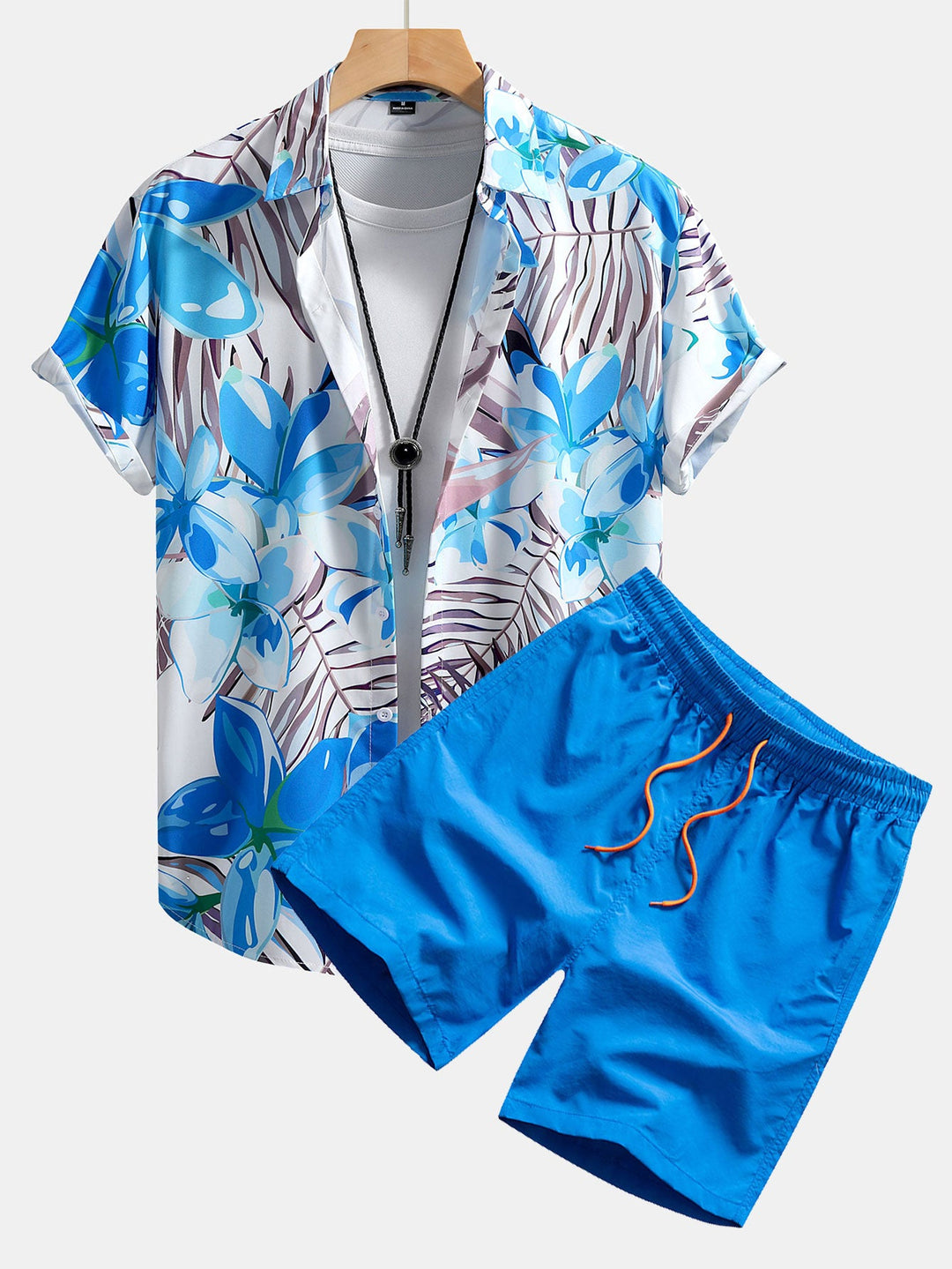 Completo Camicia e Pantaloncini Estivi a Fantasia Floreale