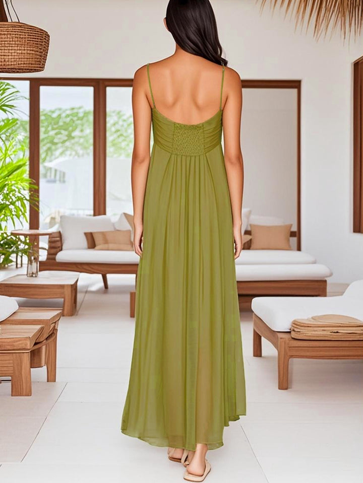Abito Lungo con Spalline Sottili – Elegante e Versatile