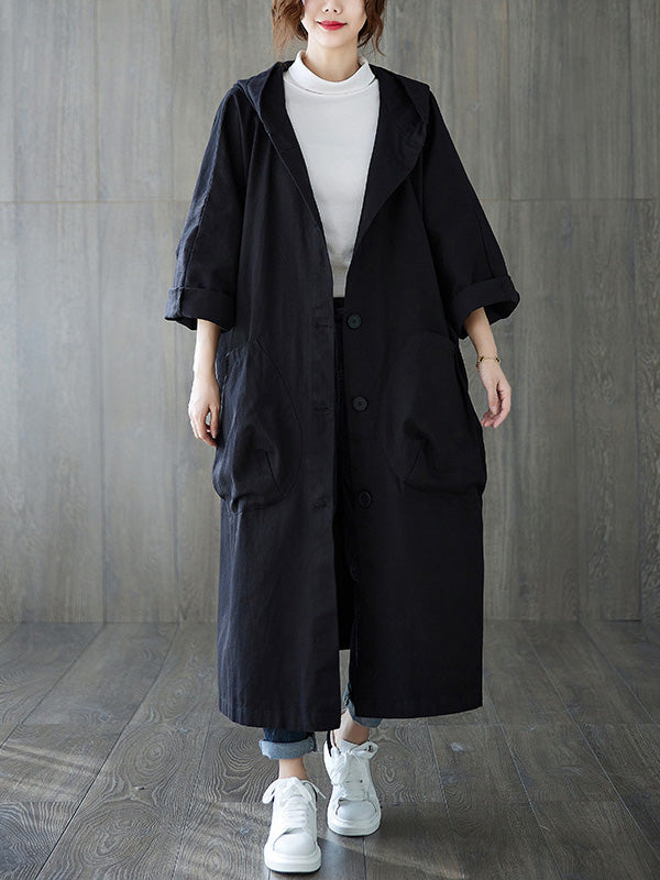 Trench con Cappuccio – Vestibilità Ampia
