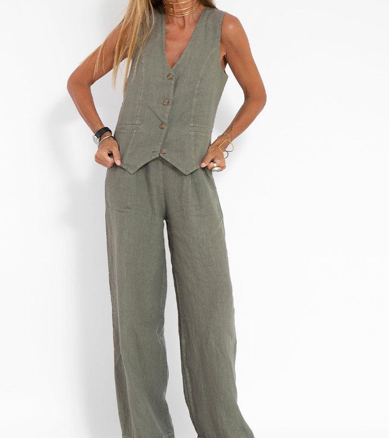 Riviera – Completo Casual Gilet e Pantaloni Palazzo
