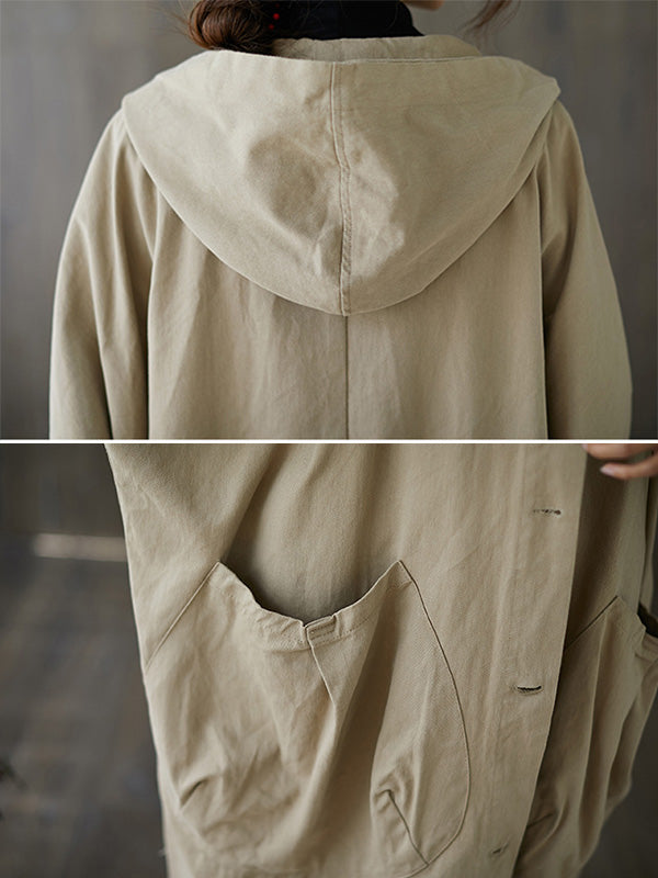 Trench con Cappuccio – Vestibilità Ampia