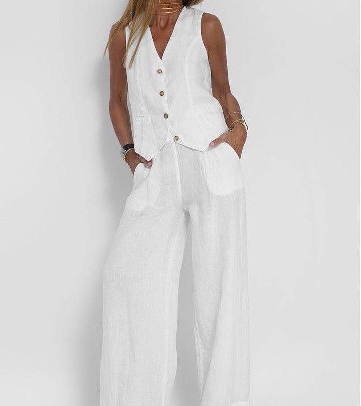 Riviera – Completo Casual Gilet e Pantaloni Palazzo
