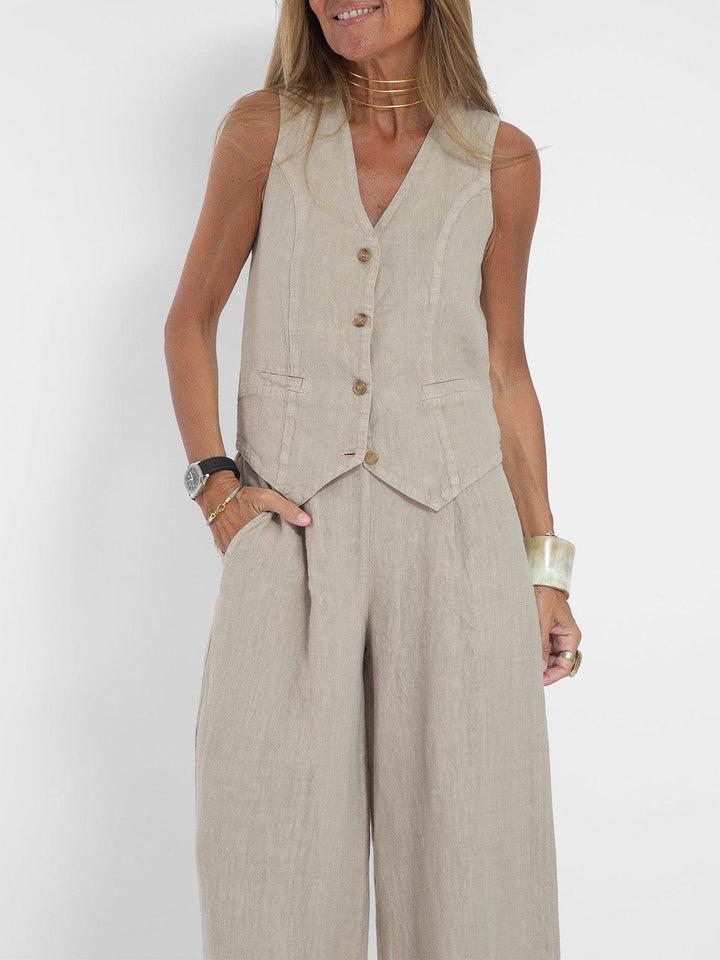 Riviera – Completo Casual Gilet e Pantaloni Palazzo