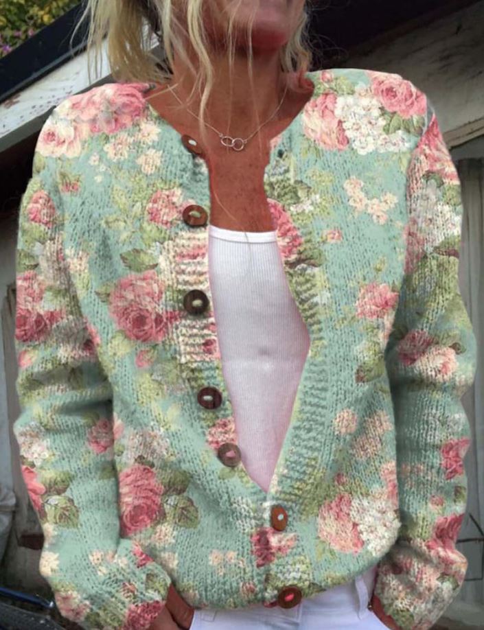 Fioralda | Cardigan Elegante con Fantasia