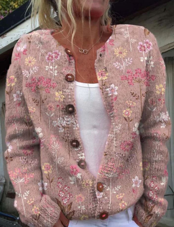 Fioralda | Cardigan Elegante con Fantasia
