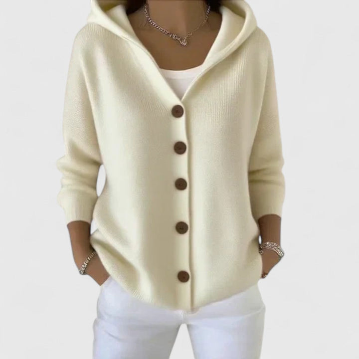 Delphina | Cardigan con Cappuccio Eleganza Quotidiana