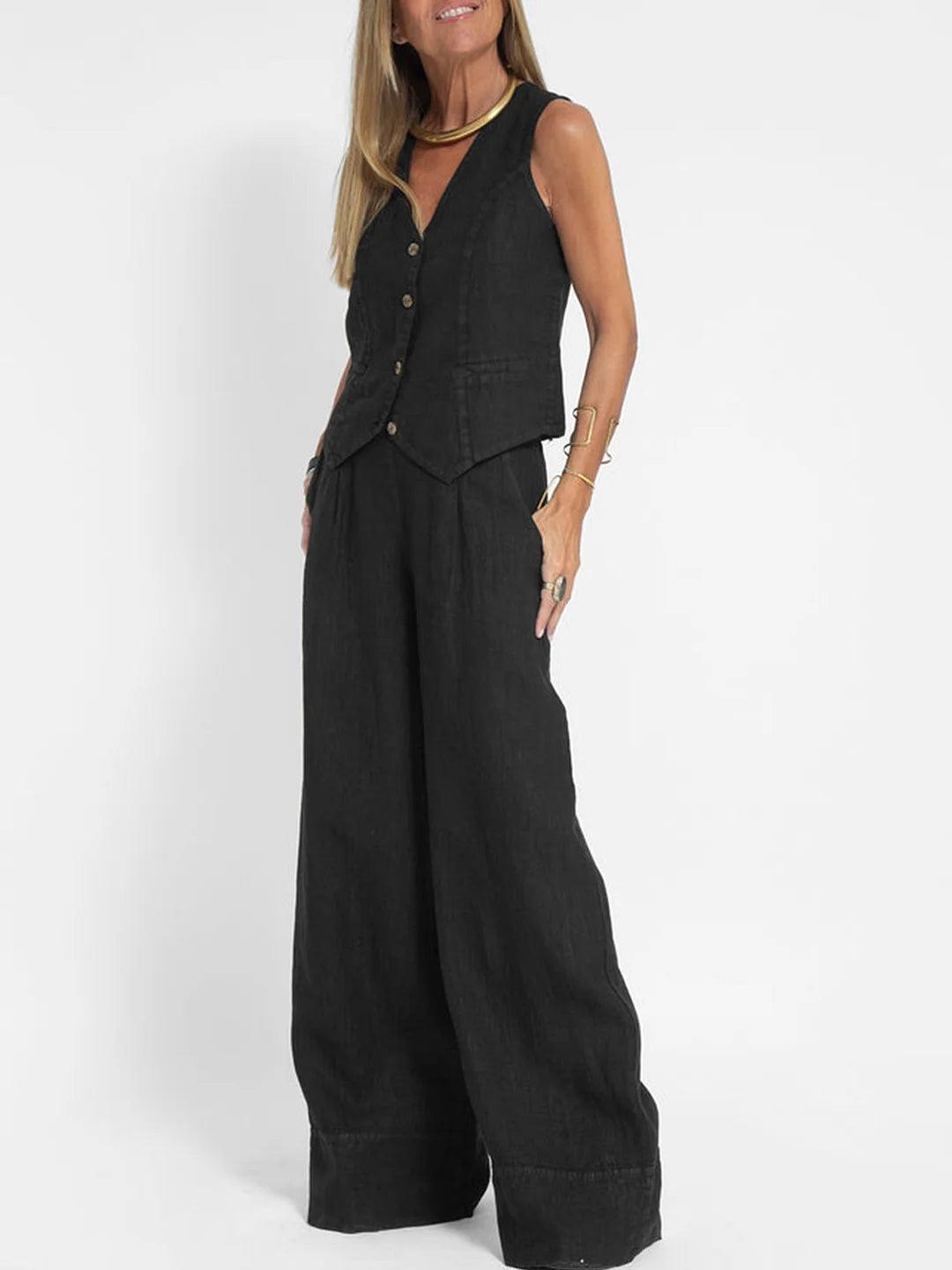 Riviera – Completo Casual Gilet e Pantaloni Palazzo