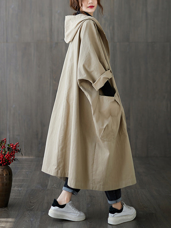 Trench con Cappuccio – Vestibilità Ampia