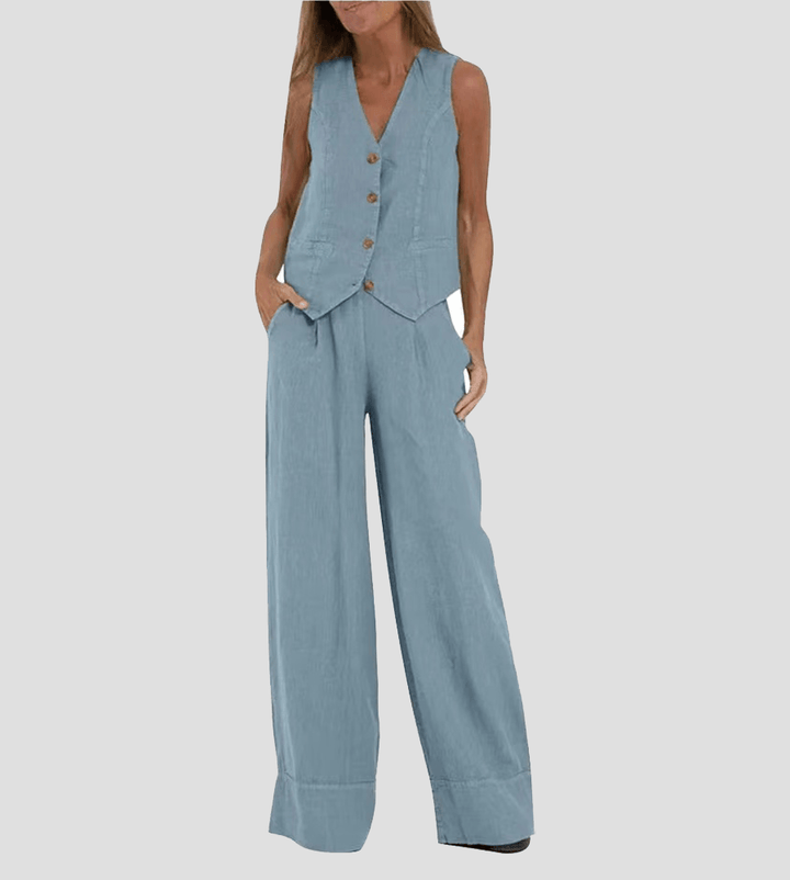 Riviera – Completo Casual Gilet e Pantaloni Palazzo