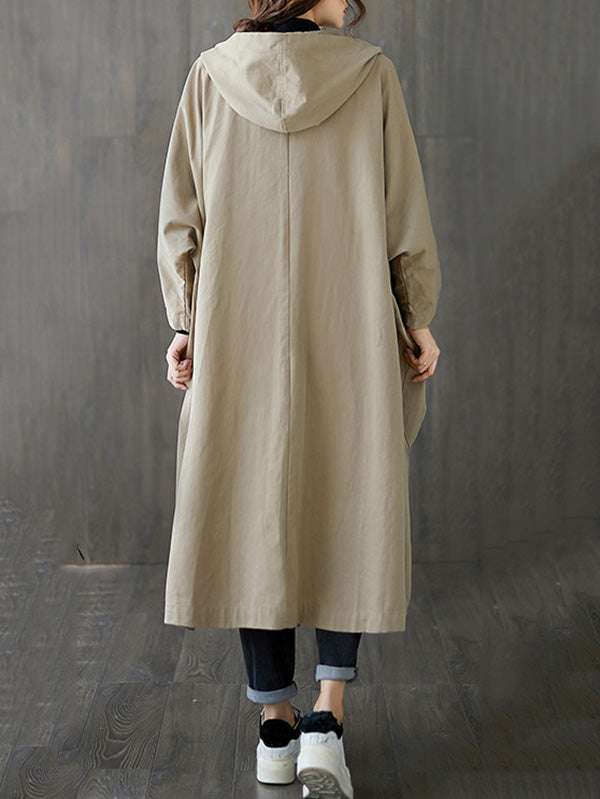 Trench con Cappuccio – Vestibilità Ampia
