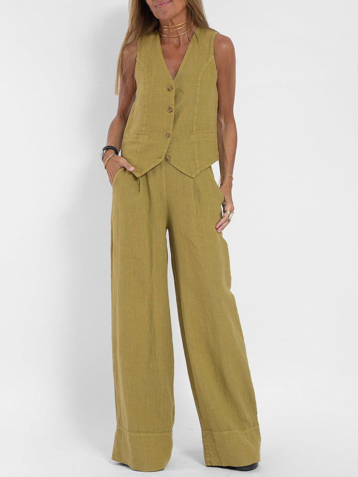 Riviera – Completo Casual Gilet e Pantaloni Palazzo
