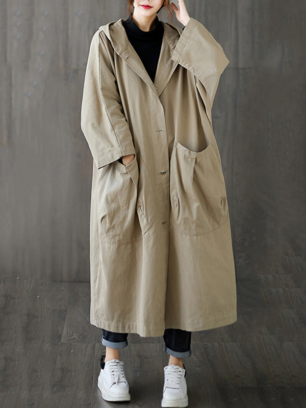 Trench con Cappuccio – Vestibilità Ampia