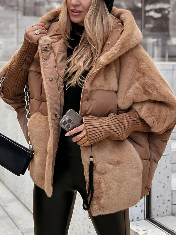 ARIANNA | Giacca Termica Multicolore da Donna con Cappuccio