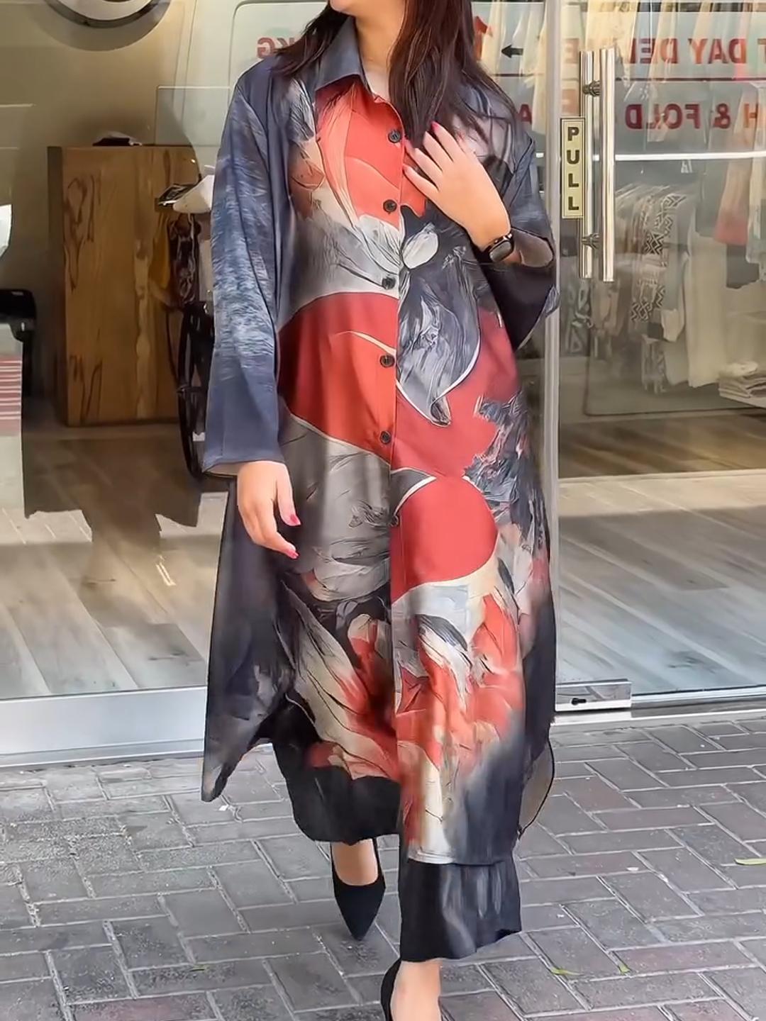 Completo Due Pezzi con Camicia a Stampa e Pantaloni – Stile Casual