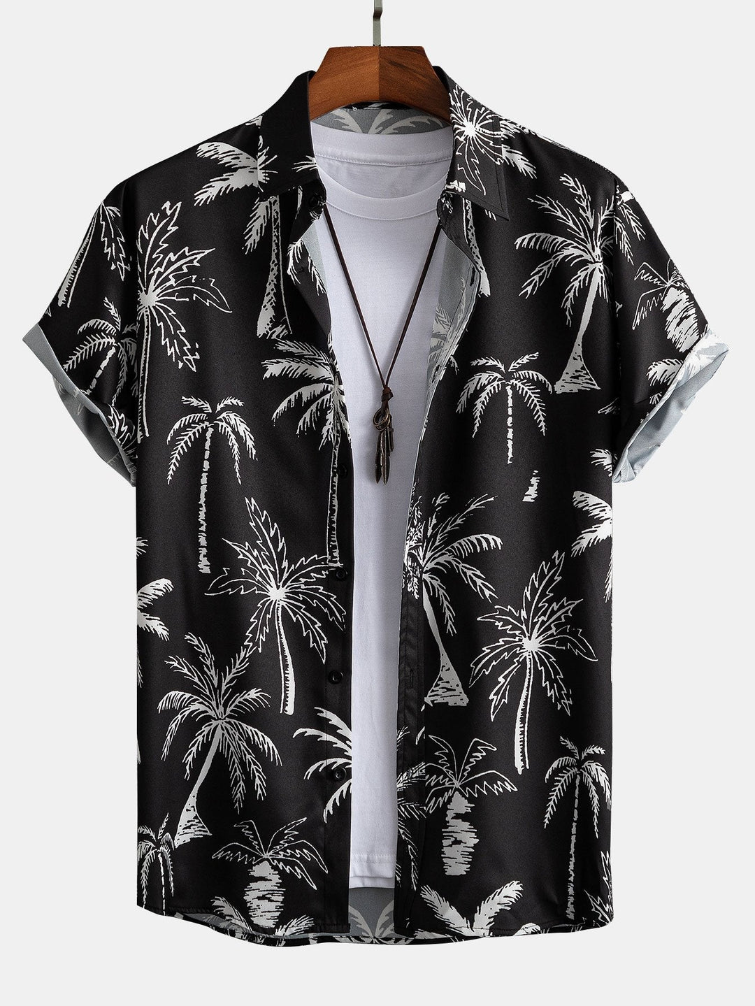 Completo Estivo Arancione con Camicia a Palma e Pantaloncini
