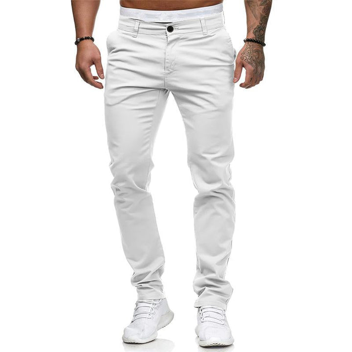 Pantaloni Casual da Uomo a Tinta Unita Slim Fit