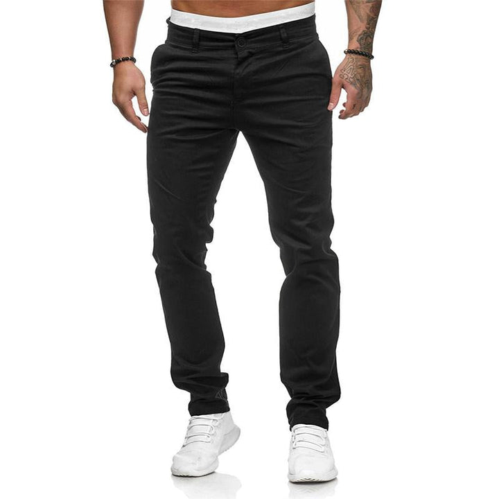 Pantaloni Casual da Uomo a Tinta Unita Slim Fit