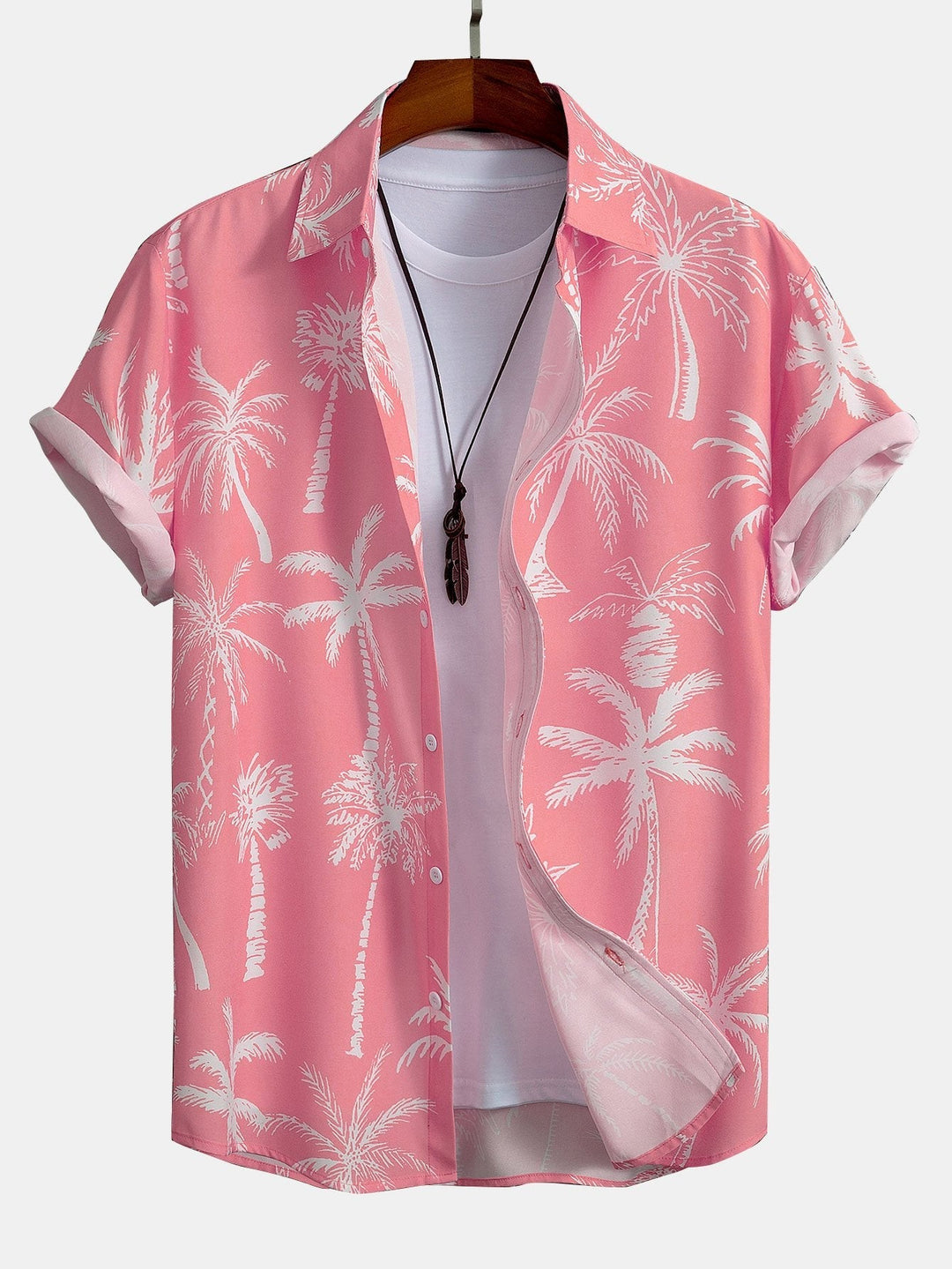 Completo Estivo Arancione con Camicia a Palma e Pantaloncini