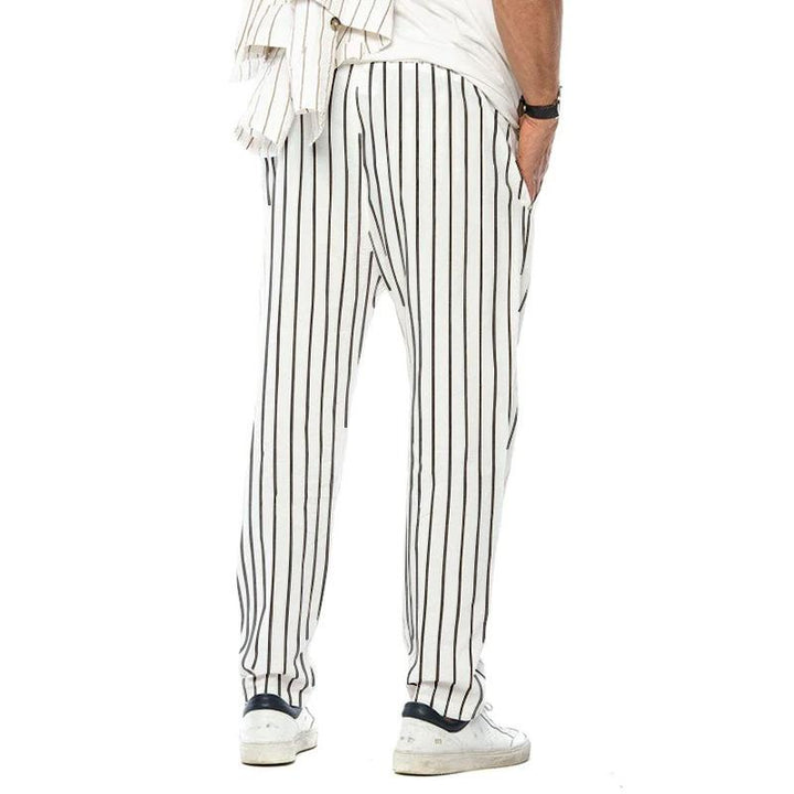 Pantaloni Casual da Uomo a Righe Verticali – Taglio Dritto e Stile Trendy