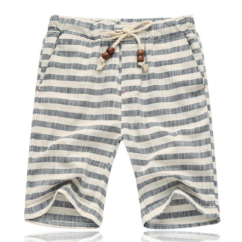 Pantaloncini da Uomo a Righe con Vita Elasticizzata – Taglio Dritto Stile Casual Estivo