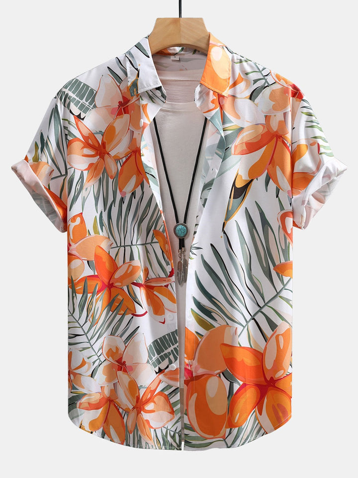 Completo Camicia e Pantaloncini Estivi a Fantasia Floreale